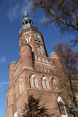 Fototapeta premium Imposanter Turm von St.Nikolai in Greifswald