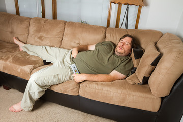 Man asleep on the couch