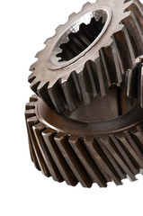 Differential gears isolated on white background
