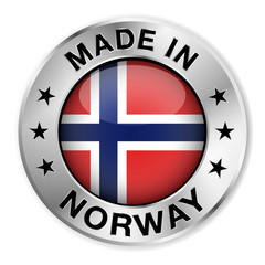Obraz premium Made In Norway Silver Badge