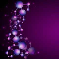 3d molecule background.
