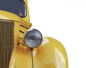 yellow retro car - 58077532