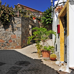 Fototapeta na wymiar street of Fataga, Gran Canaria, Spain
