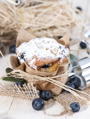 Fototapeta na wymiar Fresh made Blueberry Muffins
