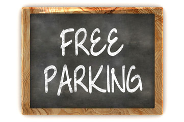 Obraz premium Blackboard Free Parking
