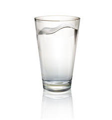 Realistic water glass.