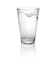Realistic water glass.