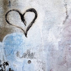 heart painted on a wall