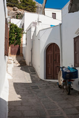 Narrow street in Lindos