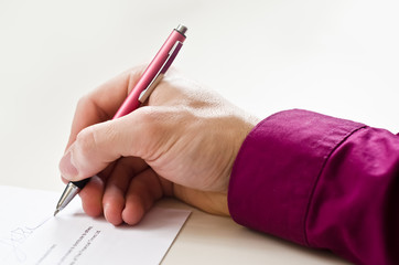 Signature a contract