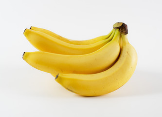 Bananas on white background