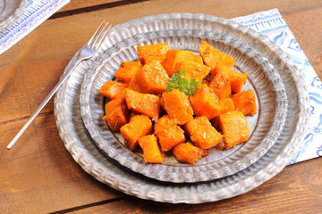 Spicy baked sweet potato