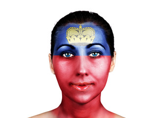 Face  with the Liechtenstein flag