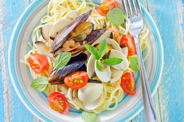 pasta with seafood