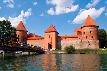 Beautiful Medieval Trakai Castle in an Island in the Lake