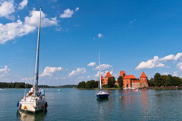 Beautiful Medieval Trakai Castle in an Island in the Lake