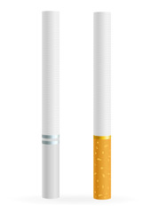 Set of Cigarettes During Different Stages of Burn.