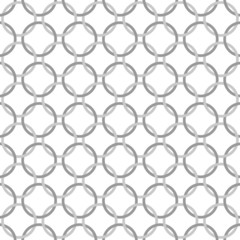 Gray and White Interlaced Circles Textured Fabric Background