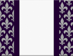 Purple and Gray Fleur De Lis Textured Background