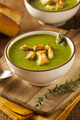 Homemade Green Asparagus Soup