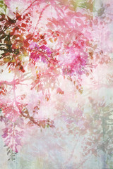 Obraz na płótnie Canvas Grungy tło z kwiatów granicy