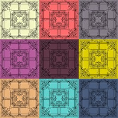 Colorful mosaic. Geometric hipster retro background.