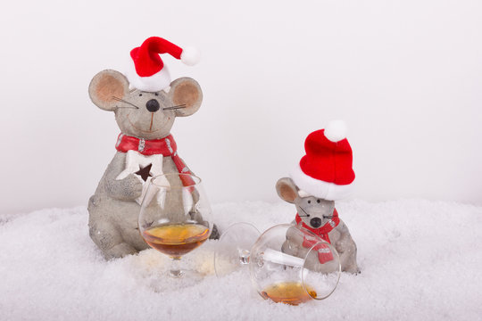 M&auml;use im Weihnachtsrausch