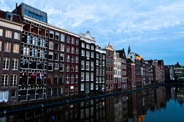 Traditional Dutch Architecture Houses in Amsterdam