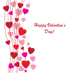 Plakat Valentine's background with many hearts