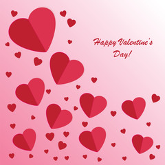 Valentine's background with many hearts