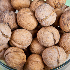Walnuts close-up