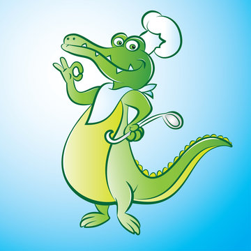 Cook crocodile mascot