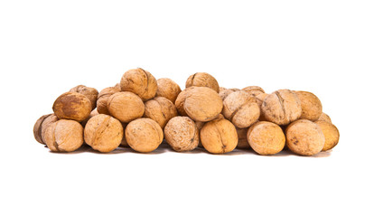 walnuts on a white background