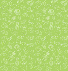 Vector pattern of seamless background with fruits - 58089949