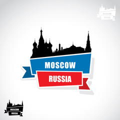 Moscow ribbon banner