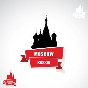 Moscow ribbon banner