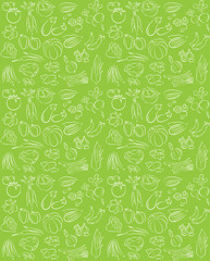 vector pattern of seamless background with vegetables - 58090361