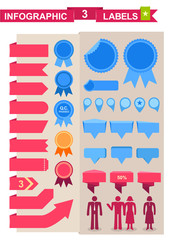 Labels set for infographics