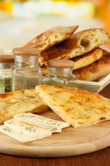 Pita breads with cheese