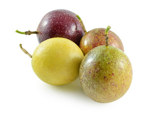 Passion fruit isolated on white