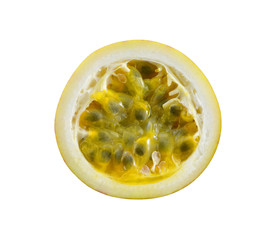 Passion Fruit, completely isolated on white