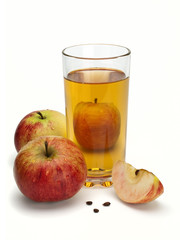 Apple juice and apples