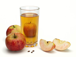 Apple juice and apples