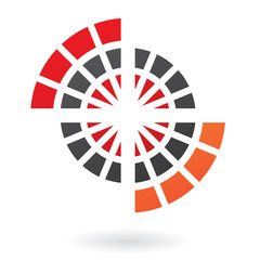 Colorful Spider Web Abstract Icon