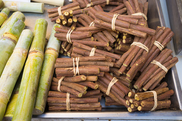 Liquorice and sugar cane