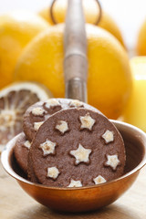 Round chocolate cookies