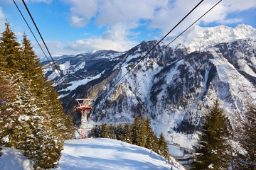 Mountains ski resort Kaprun Austria