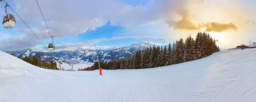 Mountains Ski Resort Zell-am-See Austria