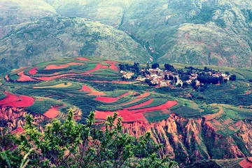 Türaufkleber Hongtudi-dongchuan, Yunnan, China © YOTY