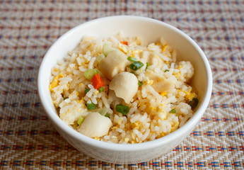 fried rice with chicken sausage